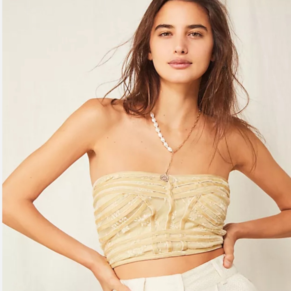 Free People Strutter Strapless Corset Top